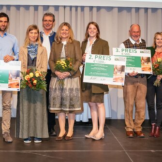 Gruppenfoto der Gewinner des Innovations-Markentag 2022 | © Daniel Gollner / Urlaub am Bauernhof